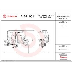 Brzdový strmeň BREMBO F BR 051 - obr. 1