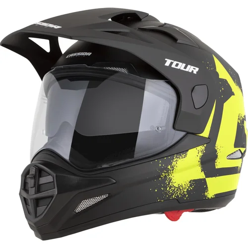 Prilba Tour 2.0 Crew CASSIDA (čierna matná/žltá fluo, veľkosť M)