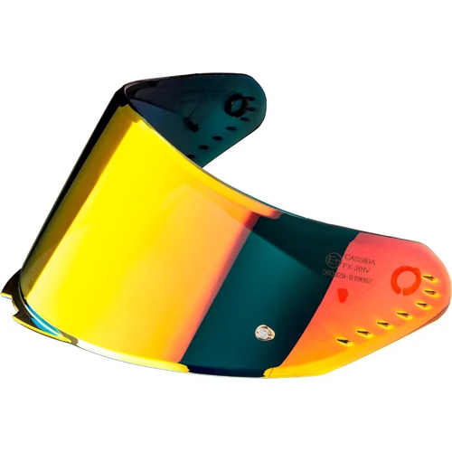 Plexi pre prilby AERO s prípravou pre Pinlock CASSIDA VISOR AERO DARK MIRROR RED REVO ČR, (zrkadlové červené REVO)