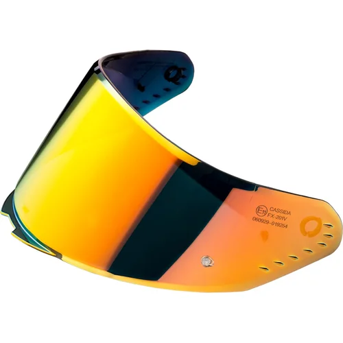 Plexi pre prilby AERO s prípravou pre Pinlock CASSIDA VISOR AERO DARK MIRROR ORANGE REVO ČR, (zrkadlové oranžové REVO)