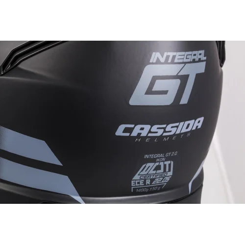 Prilba Integral GT 2.0 Ikon (čierna matná/sivá, veľkosť 2XL) /CASSIDA/ - obr. 2