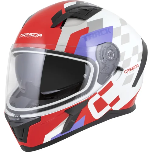 Prilba Orbit Track CASSIDA (červená fluo/biela/fialová/čierna, veľkosť S)