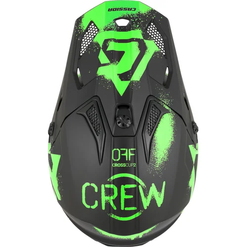 Prilba Cross Cup 2 Crew Junior detská, (čierna matná/zelená fluo, veľkosť S) /CASSIDA/ - obr. 6