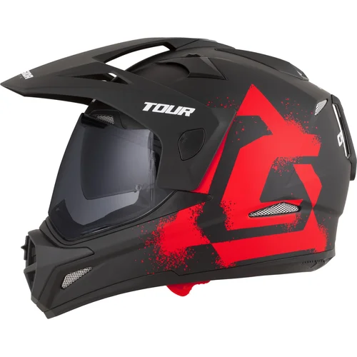 Prilba Tour 2.0 Crew (čierna matná/červená, veľkosť XL) /CASSIDA/ - obr. 3