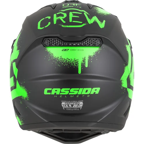 Prilba Cross Cup 2 Crew Junior detská, (čierna matná/zelená fluo, veľkosť S) /CASSIDA/ - obr. 3