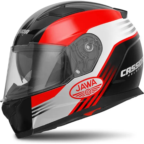 Prilba Apex Jawa CASSIDA ČR, (červená/čierna/sivá, veľkosť S)