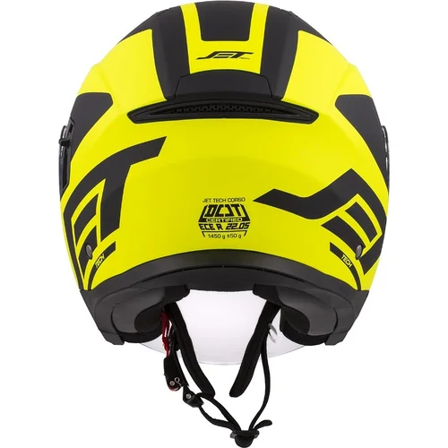 Prilba Jet Tech Corso (čierna matná/žltá fluo, veľkosť XS) /CASSIDA/ - obr. 4