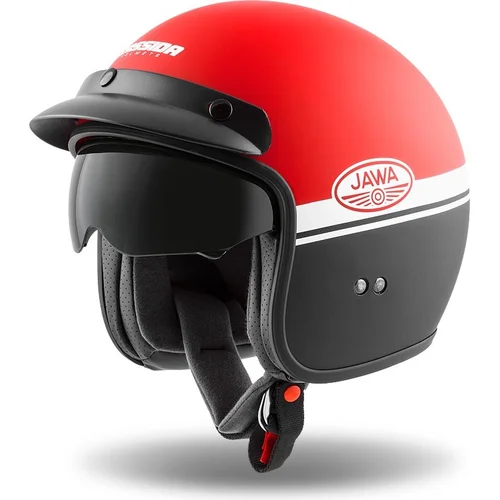 Prilba Oxygen Jawa OHC CASSIDA 8596303169589 (červená matná/čierna/biela, veľkosť XS)