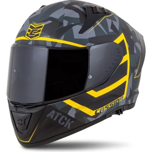 Prilba Aero ATCK CASSIDA (sivá camo/čierna/žltá fluo, veľkosť S)