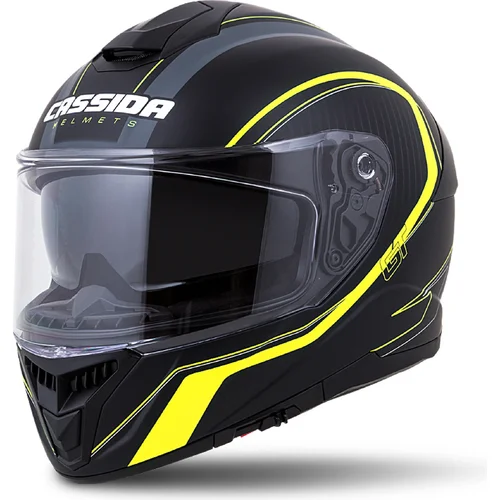 Prilba Integral GT 2.0 Reptyl CASSIDA (čierna/žltá fluo/biela, veľkosť S)