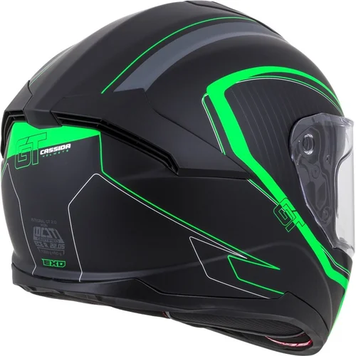 Prilba Integral GT 2.0 Reptyl (čierna/zelená/biela, veľkosť M) /CASSIDA/ - obr. 7
