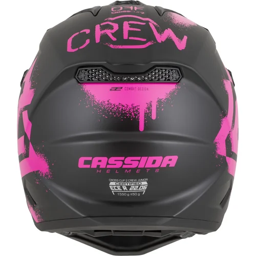 Prilba Cross Cup 2 Crew Junior detská, (čierna matná/ružová fluo, veľkosť M) /CASSIDA/ - obr. 3