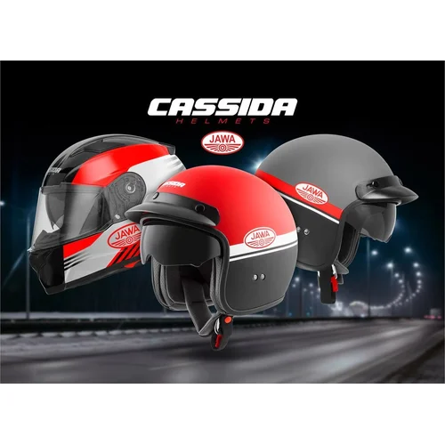 Prilba Apex Jawa ČR, (červená/čierna/sivá, veľkosť S) /CASSIDA/ - obr. 4