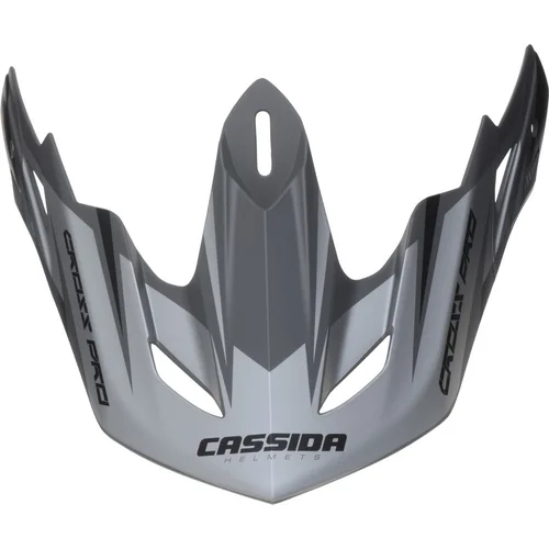 Čierna matná/sivá CASSIDA PEAK - Matt black/gray šilt pre prilby Cross Pro, ČR, sériová dĺžka šilu)