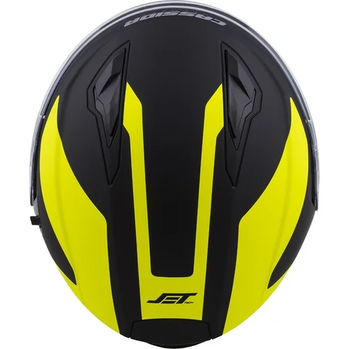 Prilba Jet Tech Corso (čierna matná/žltá fluo, veľkosť XS) /CASSIDA/ - obr. 5