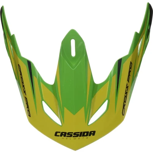Zelená/žltá fluo/čierna CASSIDA PEAK - green/fluo šilt pre prilby Cross Pro, ČR, sériová dĺžka šilu)