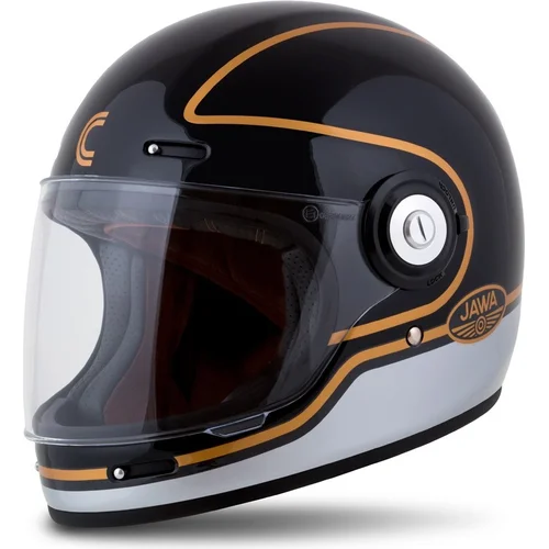Prilba Fibre Jawa Sport CASSIDA (čierna/strieborná/zlatá, veľkosť S)