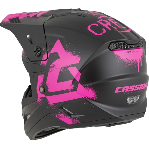 Prilba Cross Cup 2 Crew Junior detská, (čierna matná/ružová fluo, veľkosť L) /CASSIDA/ - obr. 2