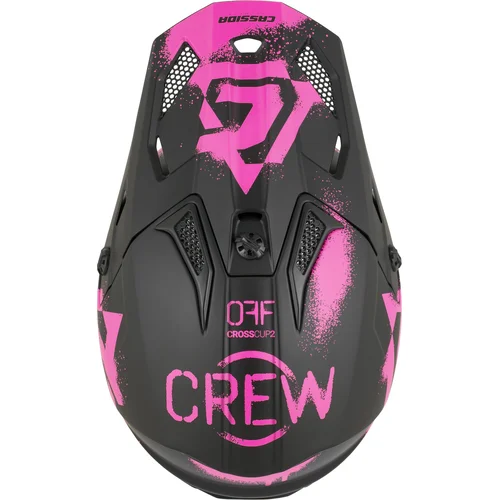Prilba Cross Cup 2 Crew Junior detská, (čierna matná/ružová fluo, veľkosť M) /CASSIDA/ - obr. 6
