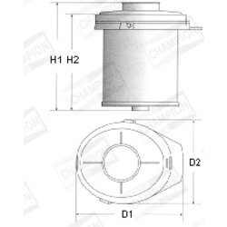 Vzduchový filter CHAMPION V435/606