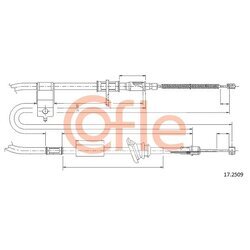 Ťažné lanko parkovacej brzdy COFLE 92.17.2509