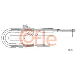 Ťažné lanko parkovacej brzdy COFLE 10.753