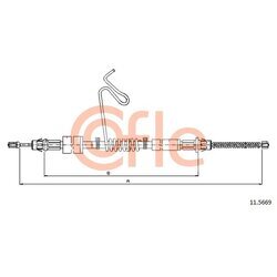 Ťažné lanko parkovacej brzdy COFLE 11.5669