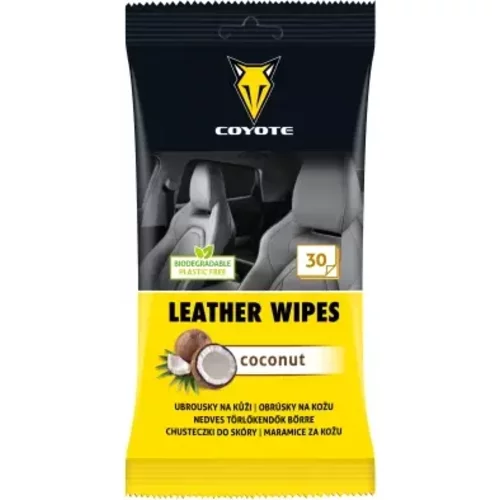 Obrúsky na kožu COYOTE Leather Wipes Kokos 30ks