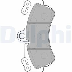 Sada brzdových platničiek kotúčovej brzdy DELPHI LP2057