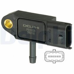 Snímač tlaku v sacom potrubí DELPHI PS10228