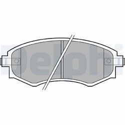 Sada brzdových platničiek kotúčovej brzdy DELPHI LP606