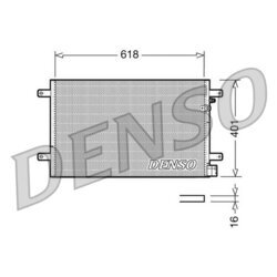 Kondenzátor klimatizácie DENSO DCN02006