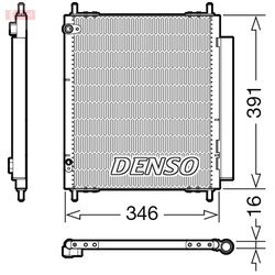 Kondenzátor klimatizácie DENSO DCN07003