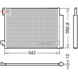 Kondenzátor klimatizácie DENSO DCN37004