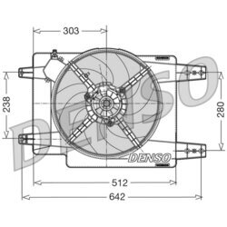 Ventilátor chladenia motora DENSO DER01011