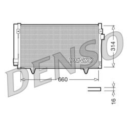 Kondenzátor klimatizácie DENSO DCN36003
