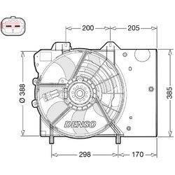 Ventilátor chladenia motora DENSO DER21024