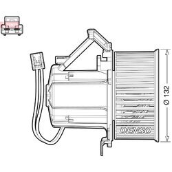 Vnútorný ventilátor DENSO DEA02008
