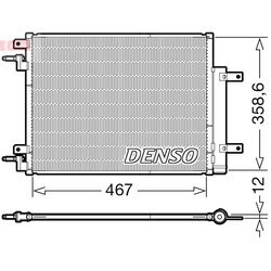 Kondenzátor klimatizácie DENSO DCN20046