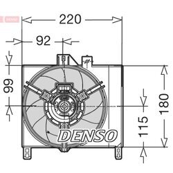 Ventilátor chladenia motora DENSO DER16003