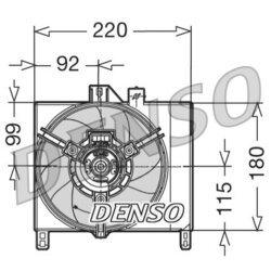 Ventilátor chladenia motora DENSO DER16002