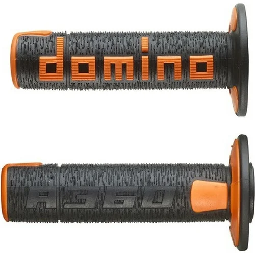 Gripy A360 (offroad) dĺžka 120 mm, DOMINO (čierno-oranžové)
