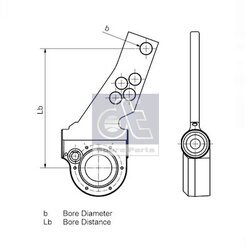 Pákový ovládač brzdového systému DT Spare Parts 10.13024 - obr. 1
