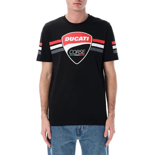 Tričko CORSE Ducati 9999223908501 (čierna, červená, veľkosť L)