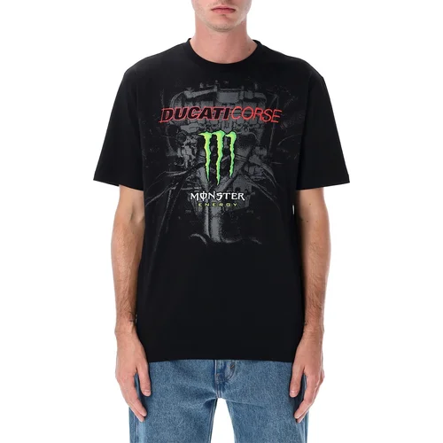 Tričko CORSE Ducati 9999224330165 MONSTER ENERGY, (čierna, sivá, veľkosť L)