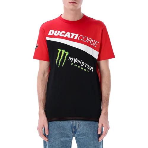 Tričko CORSE Ducati MONSTER ENERGY, (čierna, červená, veľkosť M)