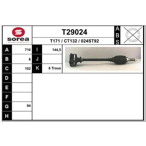 Hnací hriadeľ EAI T29024