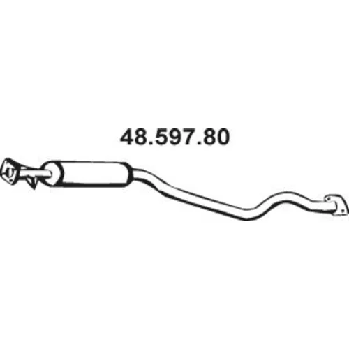 Stredný tlmič výfuku 48.597.80 /EBERSPÄCHER/