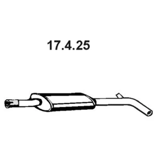 Stredný tlmič výfuku EBERSPÄCHER 17.4.25