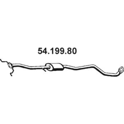 Stredný tlmič výfuku 54.199.80 /EBERSPÄCHER/